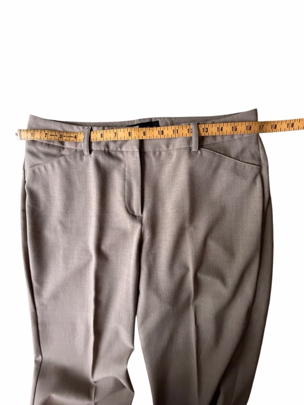 Ladies Tan Career Slacks Pants Trousers, 10, Sharagano